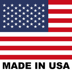 Naklejka premium Made in United States of America Flag Concept - 3D Illustration
