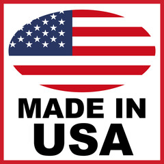 Made in United States of America Flag Concept -  3D Illustration