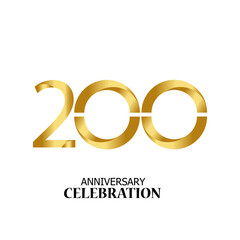 200 YEARS ANNIVERSARY CELEBRATION VECTOR TEMPLATE DESIGN ILLUSTRATION