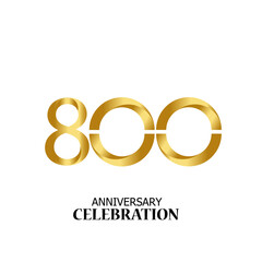 800 YEARS ANNIVERSARY CELEBRATION VECTOR TEMPLATE DESIGN ILLUSTRATION