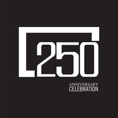 250 YEAR ANNIVERSARY CELEBRATION VECTOR DESIGN TEMPLATE ILLUSTRATION