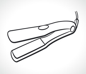 hair straightener black and white