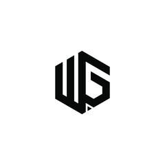 wg latter vector logo abstrack