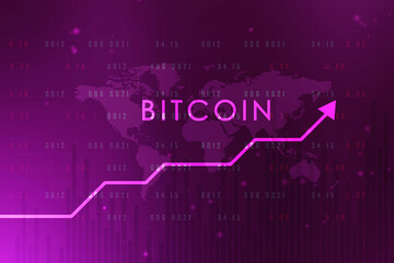 2d rendering Stock market online business concept. business Graph 