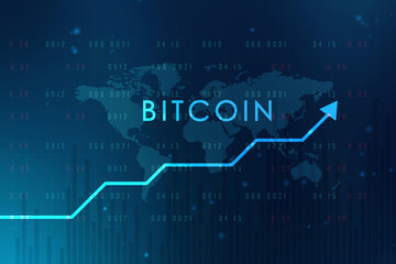 2d rendering Stock market online business concept. business Graph 