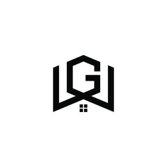 wg latter vector logo abstrack