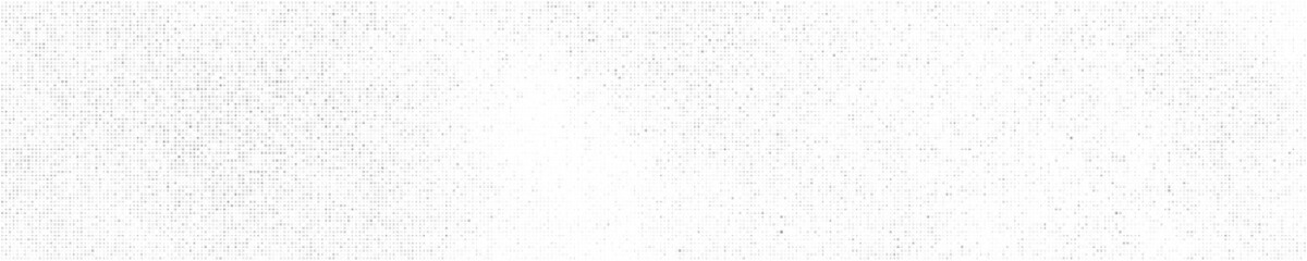 White And Grey Halftone Dotted. Panoramic Background. Abstract Square Dots Pattern. Pop Art Style Backdrop. Wide Horizontal Long Banner. Vector Illustration, Eps 10. 