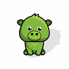 green baby pigs are very cute and adorable