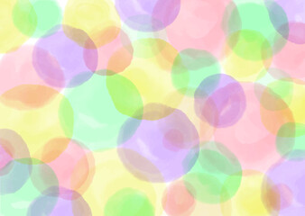 水彩画・丸の背景素材