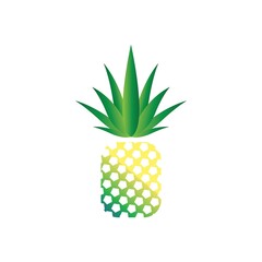 Pineapple logo vector illustration background
