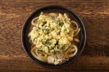 春菊　かき揚げうどん