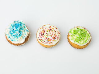 multicolor cupcakes