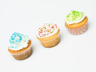 multicolor cupcakes
