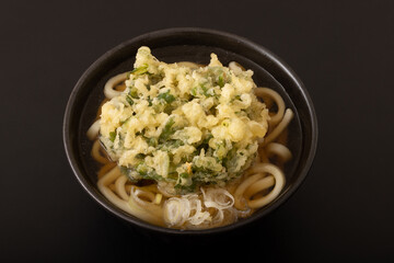春菊　かき揚げうどん