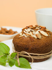 cupcake almonds delicious dessert
