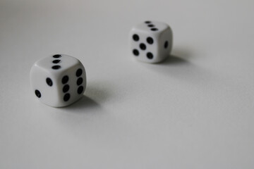 dice on a white background