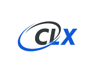 CLX letter creative modern elegant swoosh logo design