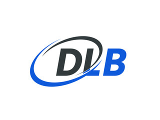 Obraz premium DLB letter creative modern elegant swoosh logo design