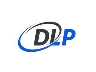 DLP letter creative modern elegant swoosh logo design