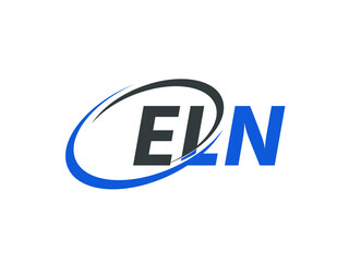 Obraz premium ELN letter creative modern elegant swoosh logo design