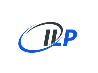ILP letter creative modern elegant swoosh logo design