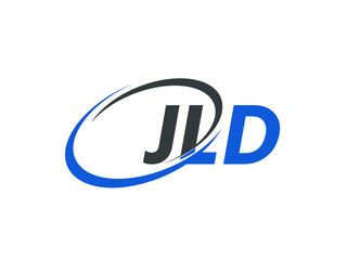 JLD letter creative modern elegant swoosh logo design
