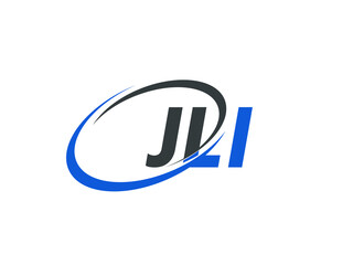JLI letter creative modern elegant swoosh logo design