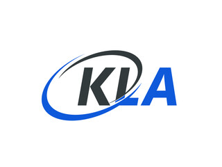 KLA letter creative modern elegant swoosh logo design