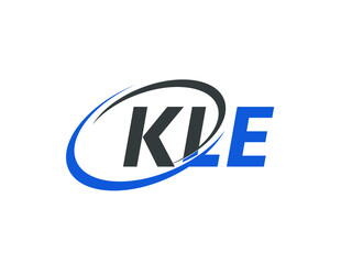 KLE letter creative modern elegant swoosh logo design