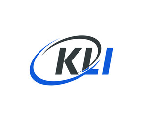 KLI letter creative modern elegant swoosh logo design