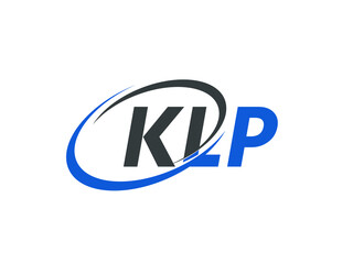 KLP letter creative modern elegant swoosh logo design