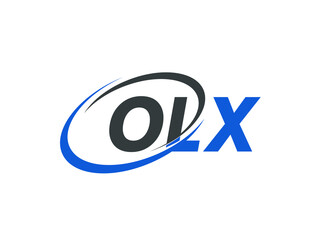 OLX letter creative modern elegant swoosh logo design