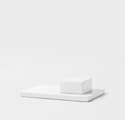 mini podium for product display on white background
