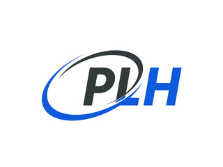 PLH letter creative modern elegant swoosh logo design