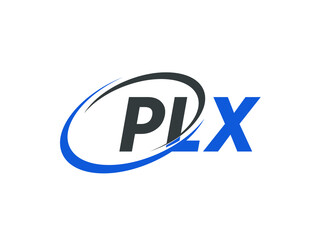 PLX letter creative modern elegant swoosh logo design