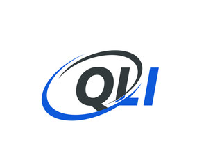 QLI letter creative modern elegant swoosh logo design