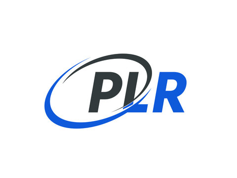 PLR letter creative modern elegant swoosh logo design