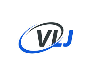 VLJ letter creative modern elegant swoosh logo design