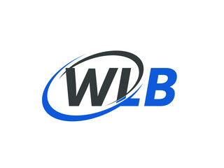 WLB letter creative modern elegant swoosh logo design