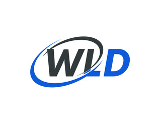 WLD letter creative modern elegant swoosh logo design