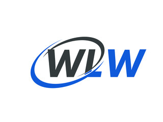 WLW letter creative modern elegant swoosh logo design