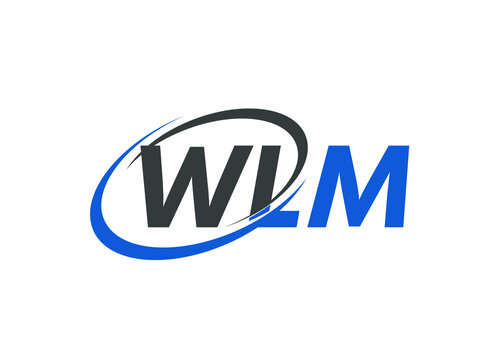 WLM letter creative modern elegant swoosh logo design