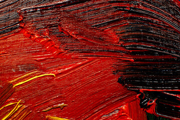 Red and black oil paint