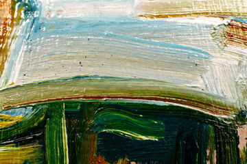 White and dark green oil paint