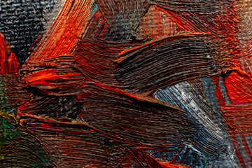 Oil color: Red, Black, Dark Blue © Dmitry