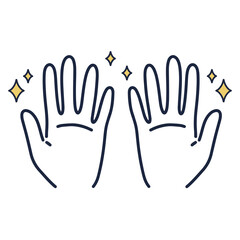 手が綺麗になった人のイメージベクターイラスト