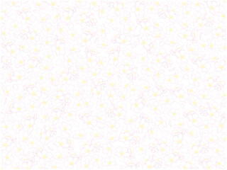 さくらの線画背景①カラー_一面