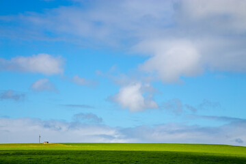 field and blue sky
