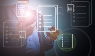 Businessman are holding tax declarations in their hands