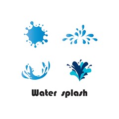 Fototapeta na wymiar Water splash logo